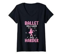 Women's Ballet Like A Sport Only Harder Women's Ballet V-Neck T-Shirt
