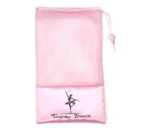 Womens Ballet Shoes Bags Satin Mesh Pouches Drawstring Pointe Shoe Storage Bag Dance Bags Portable Travel Ballet Backpack