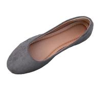 Womens Ballet Shoes Casual Comfortable Pumps Shoes Round Toe Lightweight Breathable Comfortable Classic Slip On Flats Work Holiday Gray