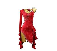 Women's Ballroom Competition Costume Latin Tango Dance Skirt Slasa Cha Cha Dancing Dress Modern Foxtrot Wear,A,3XL