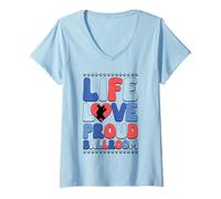 Womens Ballroom Dancing American Flag Veterans Day Ballroom Dancers V-Neck T-Shirt