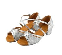 Women's Ballroom Latin Dance Shoes,Open Toe Ballroom Practice Performence Dancing Shoes,Low Dance HeelsSatin Dance Shoes,for Beginners Practice