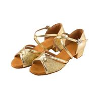 Women's Ballroom Latin Dance Shoes,Open Toe Ballroom Practice Performence Dancing Shoes,Low Dance HeelsSatin Dance Shoes,for Beginners Practice