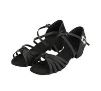 Women's Ballroom Latin Dance Shoes,Open Toe Ballroom Practice Performence Dancing Shoes,Low Dance HeelsSatin Dance Shoes,for Beginners Practice