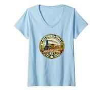 Women's Baltimore and Ohio Railroad 1827 Vintage Train V-Neck T-Shirt