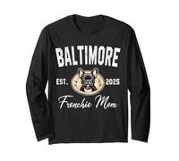 Womens Baltimore Frenchie Mom French Bulldog MD Dog Lover Long Sleeve T-Shirt