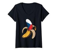 Womens Banana Czech Republic V-Neck T-Shirt