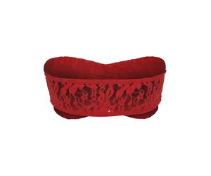 Women's bandeau top Urban Classic laces Rouge M