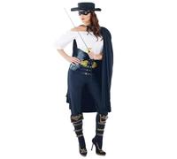Womens Bandit Costume Adults Masked Vigilante Caped Hero Outfit Large