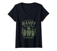Womens Banff National Park Shirt - Explore Canada Outdoors V-Neck T-Shirt