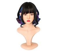 Women's Bangs Gradient Color Pixie Cut Short Wigs Heat-Resistant Synthetic Comfortable Breathable Short Curly Wigs Suitable for Daily Party Cosplay wear (Photo Color 13in)
