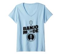 Womens Banjo Fingerpicking - Bluegrass Folk Country Music Banjo V-Neck T-Shirt