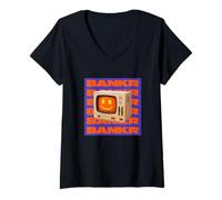 Womens Bankr $BNKR Crypto Cryptocurrency AI Bot V-Neck T-Shirt