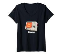 Womens Bankr $BNKR Crypto Cryptocurrency AI Bot V-Neck T-Shirt
