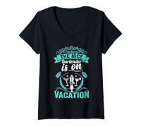 Women's Bar Bartending I'm Sorry The Nice Bartender is On Vacation V-Neck T-Shirt