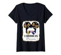 Womens Barbados and Anguilla Girl Half Bajan Anguillan Heritage V-Neck T-Shirt