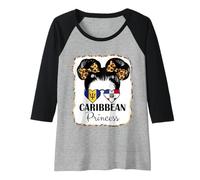 Womens Barbados Dominican Girl Half Bajan Half Dominicana Heritage Raglan Baseball Tee