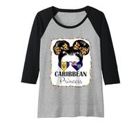 Womens Barbados Montserrat Girl Half Bajan Montserratian Heritage Raglan Baseball Tee