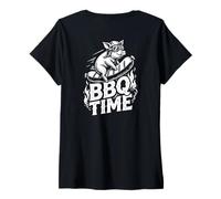 Women's Barbecue, BBQ, Grill, Summer, USA, Funny, Funny Pork V-Neck T-Shirt