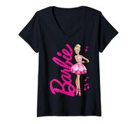 Womens Barbie Ballerina Barbie V-Neck T-Shirt