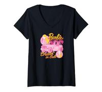Womens Barbie - Car Cruisin' In Cali V-Neck T-Shirt