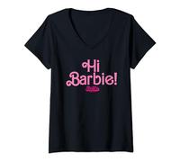 Womens Barbie The Movie - Hi Barbie! V-Neck T-Shirt