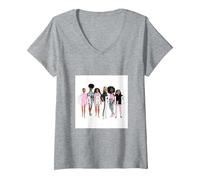 Women's Barbie Unity Matters V-Neck T-Shirt, Heather Grey, XX-Large