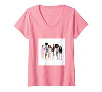 Women's Barbie Unity Matters V-Neck T-Shirt, Pink, Large