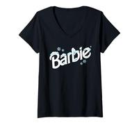Womens Barbie Winter Logo V-Neck T-Shirt