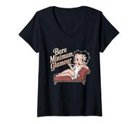 Women's Bare Minimum Glamour Funny Vintage Design V-Neck T-Shirt