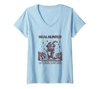 Womens Bargain Hunter, Shopping with Humour V-Neck T-Shirt
