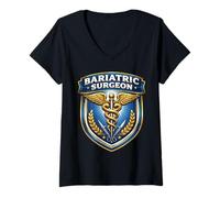 Women's Bariatric Surgeon Caduceus Metabolic Weight Loss Surgery MD V-Neck T-Shirt