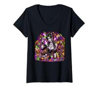 Women's Bartending Zombie Bartender Vampire Cocktail Drinking Womens V-Neck T-Shirt