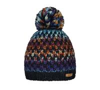 Womens Barts Nicole Bobble Pom Pom Knit Beanie Ski Hat Blue