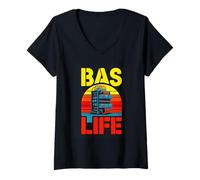 Women's BAS Life Building Automation HVAC Controls Retro V-Neck T-Shirt
