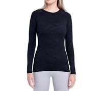 TCA Super Thermal Long Sleeve Women Running, Ski Base Layer - Compression Shirts Woman, Workout Tops for Women - Black Combat, XL