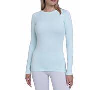 TCA Super Thermal Long Sleeve Women Running, Ski Base Layer - Compression Shirts Woman, Workout Tops for Women - Bay, L