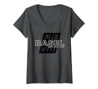 Womens Basel Switzerland Performance V-Neck T-Shirt