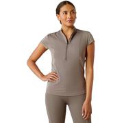 ARIAT 2025 Womens Breathe 1/4 Zip Cap Sleeve Baselayer - Plum Grey