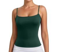 Women's Basic Double Lined Scoop Neck Tank Tops Adjustable Cami Tank Summer Sleeveless Tops 2025 New