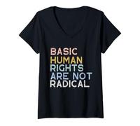 Women's Basic Human Rights are Not Radical V-Neck T-Shirt