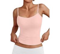 Women's Basic Tank Tops Square Neck Cami Tank Summer Sexy Sleeveless Tops(Light Pink-n3,M)