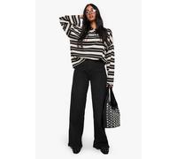Womens Basic Wide Leg Jean - Black - 10/32L, Black