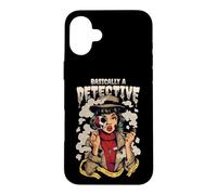 Women's Basically A Detective True Crime Podcast Fan Case for iPhone 16 Plus