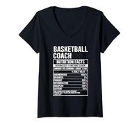 Womens Basketball Coach Nutrition Facts V-Neck T-Shirt