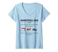 Women's Basketball dad Definition Gifts Fathers Day Men V-Neck T-Shirt
