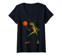 Womens Basketball Grasshopper V-Neck T-Shirt