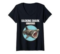 Womens Basking Sharks Basking Shark Whisperer V-Neck T-Shirt