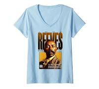 Womens Bass Reeves Western Lawman African American Black Icon V-Neck T-Shirt