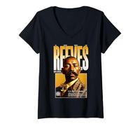 Womens Bass Reeves Wild West Marshal Historical Figure V-Neck T-Shirt